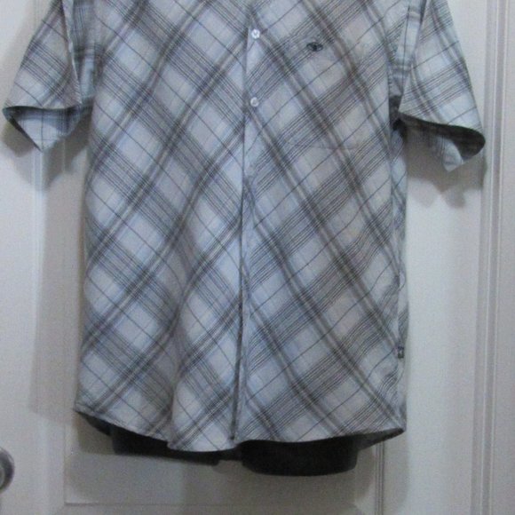 Men's Faded Blue medium Plaid shirt - Picture 6 of 9